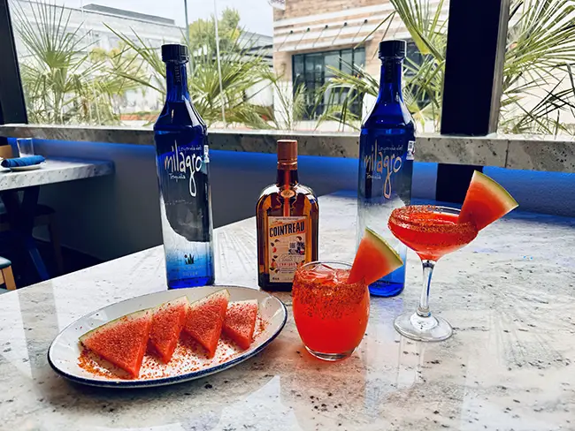 La-Sandía-tequila-drink Milagro Tequila Bar Watermelon Drinks